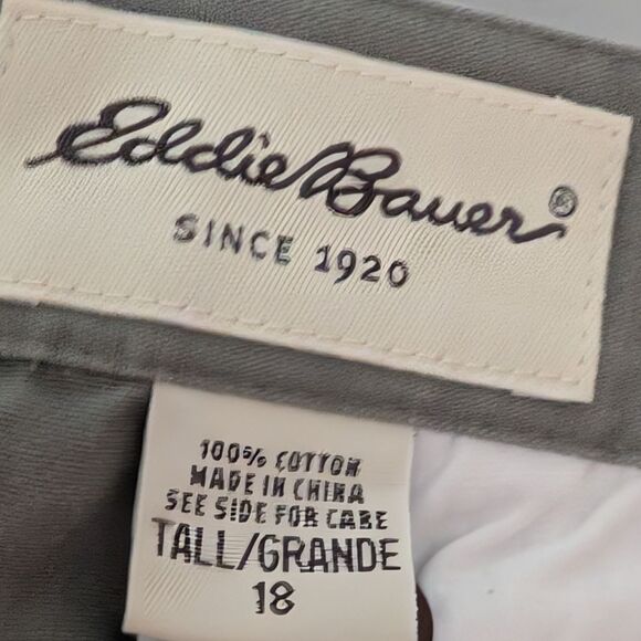 Eddie Bauer Hip Hop Cargo Shorts size 18 Tall cotton hiking camping granola - Picture 3 of 10